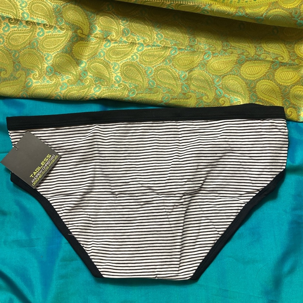 🐬 Andrew Christian Basix Striped Brief - Picture 6 of 6